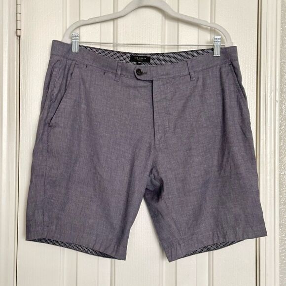 Ted baker men’s shorts size 38R - grey and white textured knit - Picture 1 of 10